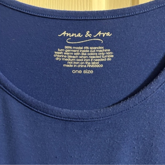 Anna & Ava Royal Blue Tunic Top - Picture 2 of 3